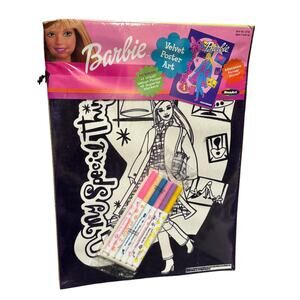 Roseart Barbie 2001 Vintage Velvet Poster Art New Sealed